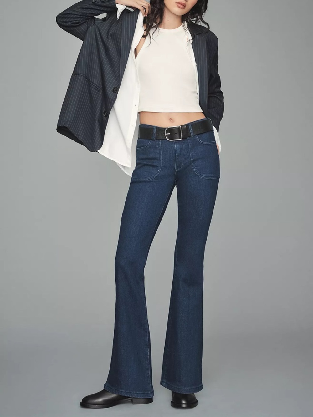 NWOT Pilcro Dark Blue Icon Flare Jeans